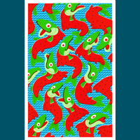 Salmon Spawn Riso Print
