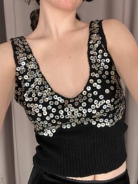 Image 1 of Merino Top with Hand-Sewn Buttons