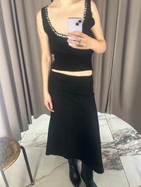 Image 6 of   Black Velvet Asymmetrical Skirt Mona 