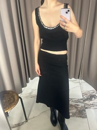 Image 7 of   Black Velvet Asymmetrical Skirt Mona 