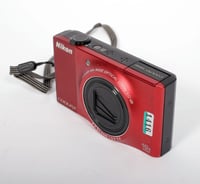 Image 3 of Nikon Coolpix S8000 RED compact digital camera + battery + charger TESTED 1416