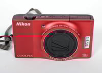 Image 2 of Nikon Coolpix S8000 RED compact digital camera + battery + charger TESTED 1416