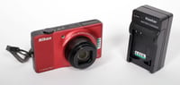 Image 1 of Nikon Coolpix S8000 RED compact digital camera + battery + charger TESTED 1416
