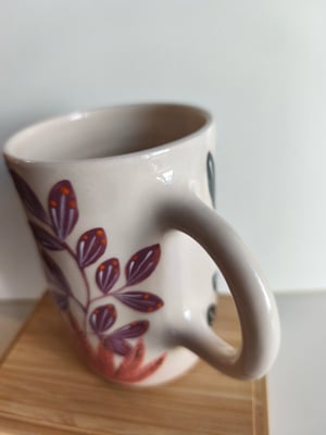 Image of Copy of  Grande tasse anse fleur automne 