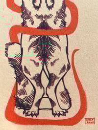 Image 4 of The Snake and The Mongoose Riso Print