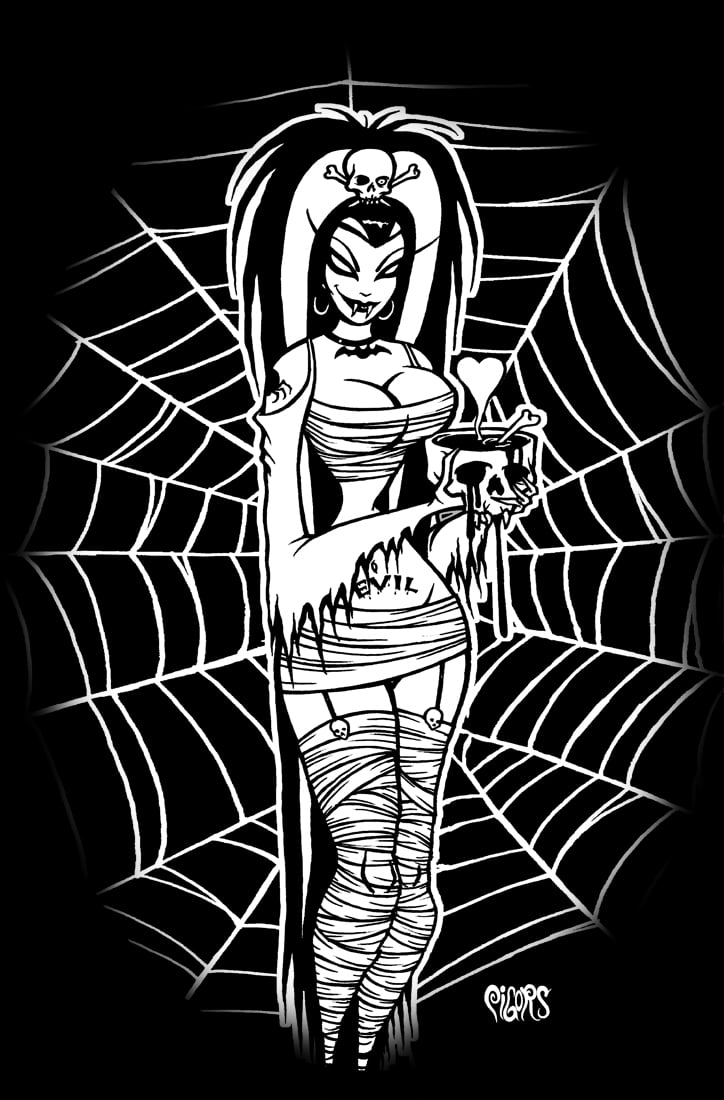 Image of  Preorder COBWEB GHOUL -  Longsleeve tshirt- ships Nov 22nd