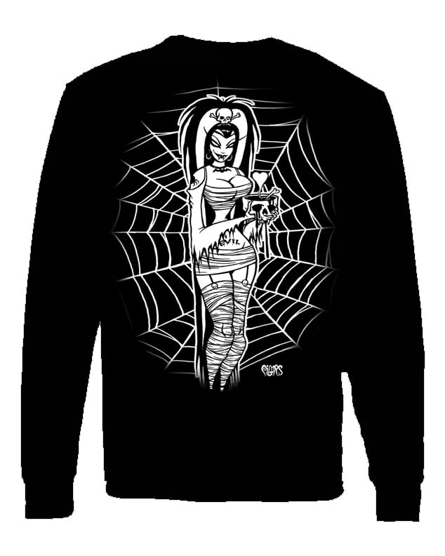 Image of  Preorder COBWEB GHOUL -  Longsleeve tshirt- ships Nov 22nd