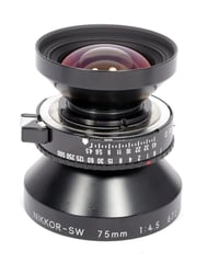 Image 7 of Nikon Nikkor SW MC 75mm F4.5 Lens in black dot Copal #0 Shutter #1449
