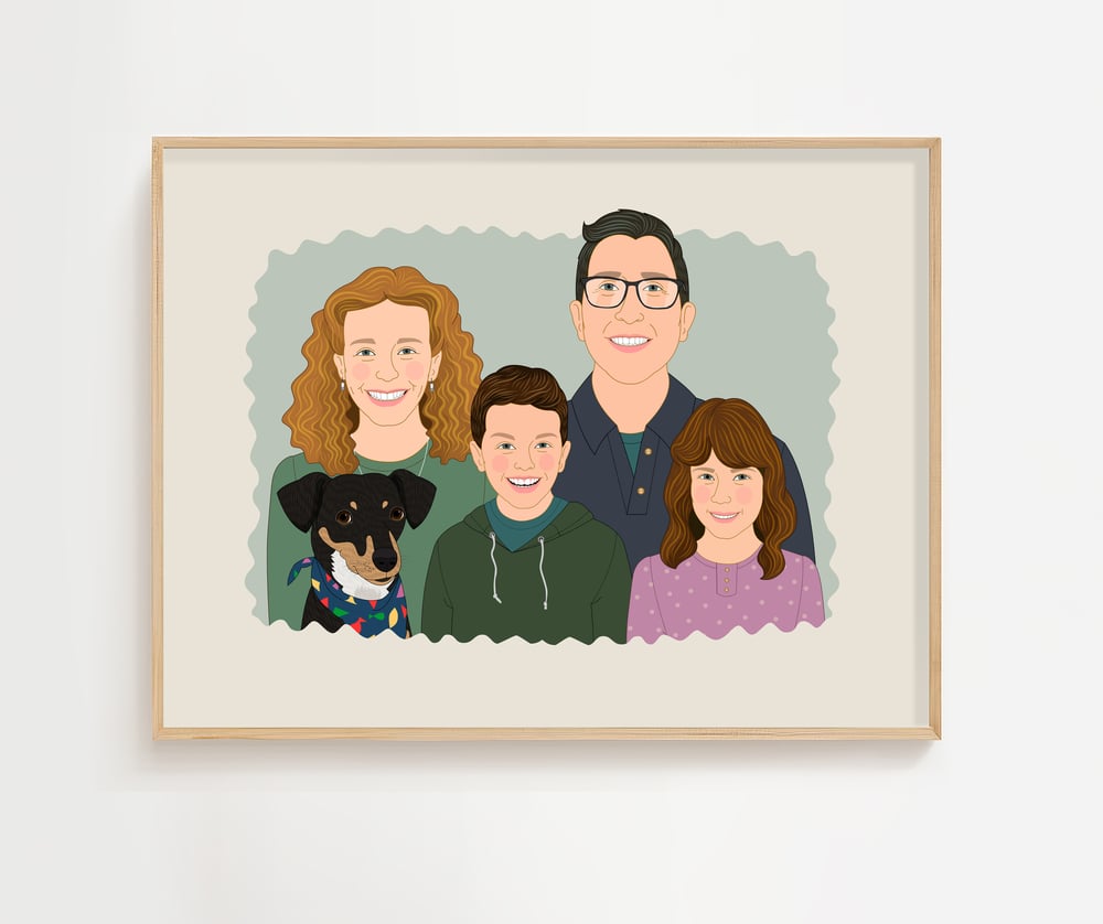 Image of Family Portrait with Pets