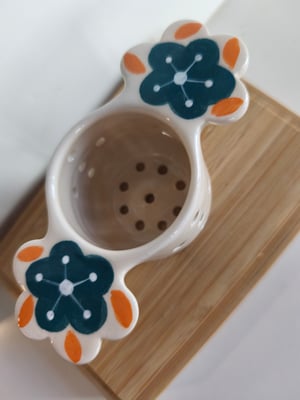 Image of  Infuseur à tisane fleur bleue 