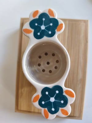 Image of  Infuseur à tisane fleur bleue 