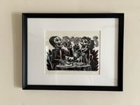 Image 1 of El Cafecito-Coffee time Linocut Print