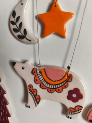 Image of Mobile petit ours rose