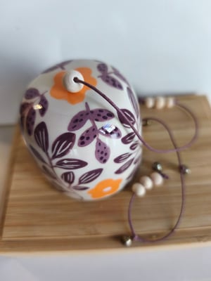 Image of Cloche à suspendre violine orange 