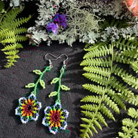 Rainbow Flower Earrings