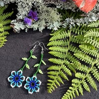 Blue Flower Earrings