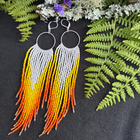 Sunshine Hoop Fringe Earrings