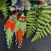 Mismatched Evil Eye Fringe Earrings