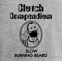 Image 1 of "SLOW BURNING BEARD" T-SHIRT (BLACK on GRAY)