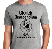 Image 2 of "SLOW BURNING BEARD" T-SHIRT (BLACK on GRAY)