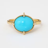 Image 1 of Victorian Turquoise Cabochon Ring