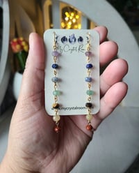 Image 2 of Seven chakras earrings, Dangle earrings