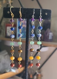 Image 5 of Seven chakras earrings, Dangle earrings