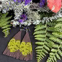 Monstera Fringe Earrings