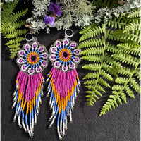 Spring Flowers Fringe Earrings
