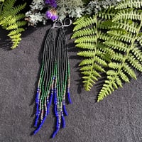 Deep Sea Fringe Earrings
