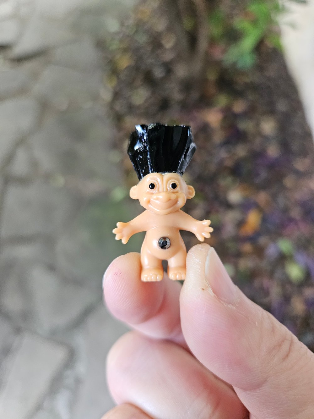 MADE TO ORDER: Obsidian Mini Troll 1.5"