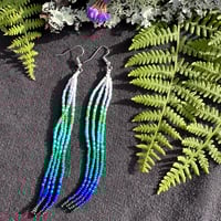 Blue Ombre Fringe Earrings