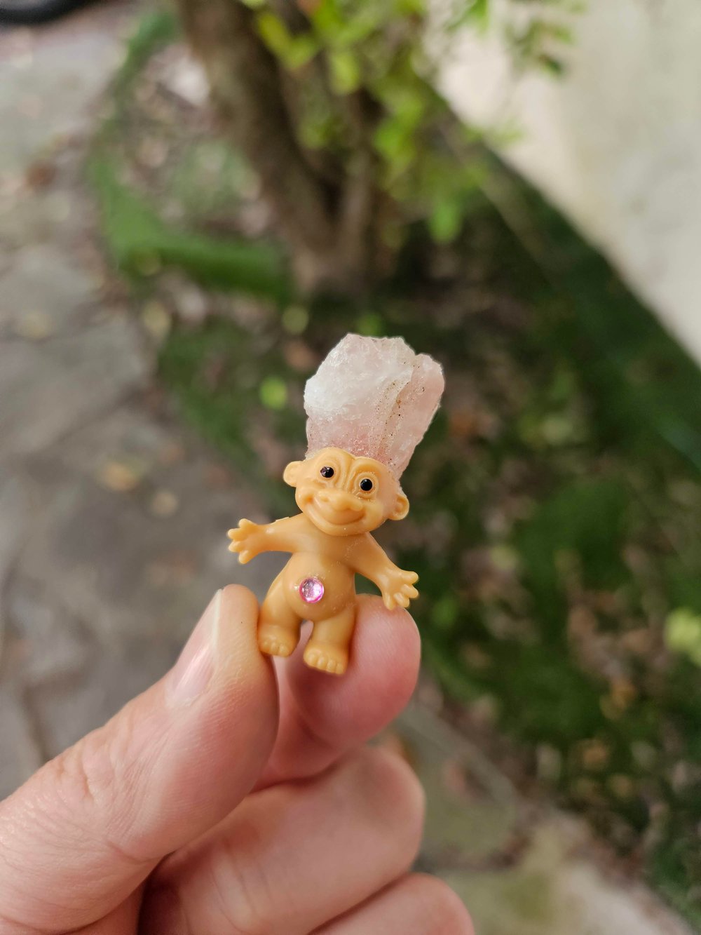 MADE TO ORDER: Rose Quartz Crystal Troll Mini 1.5"