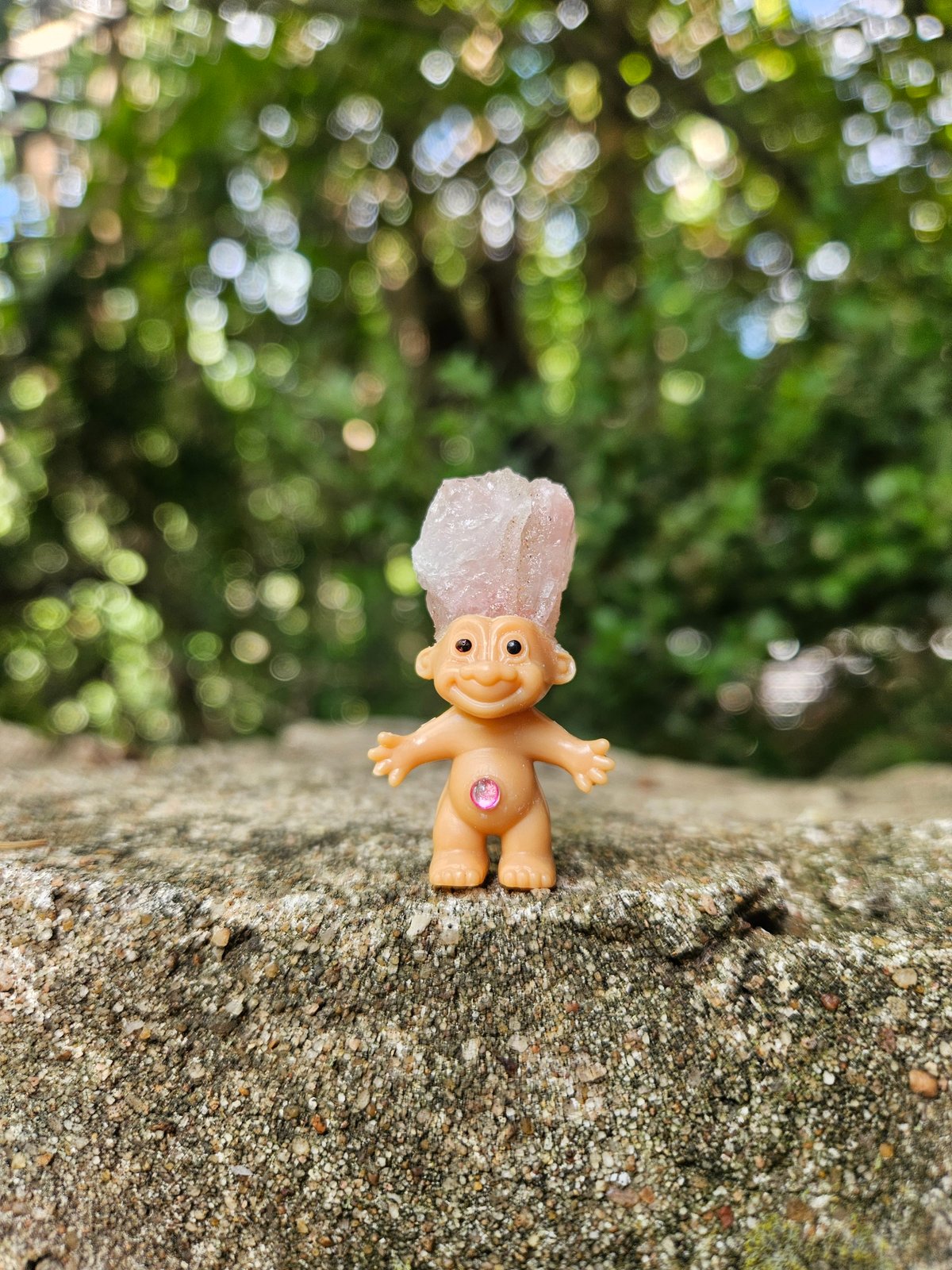 MADE TO ORDER: Rose Quartz Troll Mini 1.5