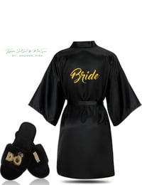 Image 2 of Kaylabelledidi 2 Pcs Bride Robe and Slippers for Wedding