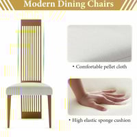 Image 3 of High Back Chairs with Polished Stainless Steel Backrest and Legs, Modern Luxury