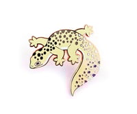 Image 8 of LGBTQIA+ Rainbow Spots Leopard Gecko Enamel Pins