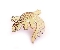 Image 4 of LGBTQIA+ Rainbow Spots Leopard Gecko Enamel Pins