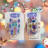 Stitch 16 oz glass cup/tumbler