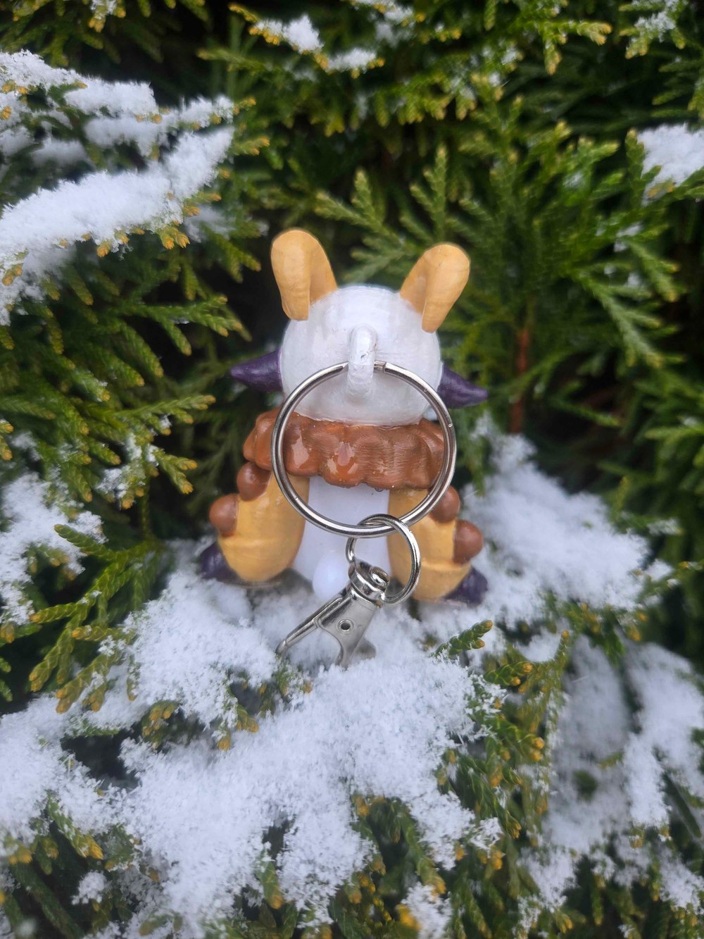 Image of Yarny goat clown keychain