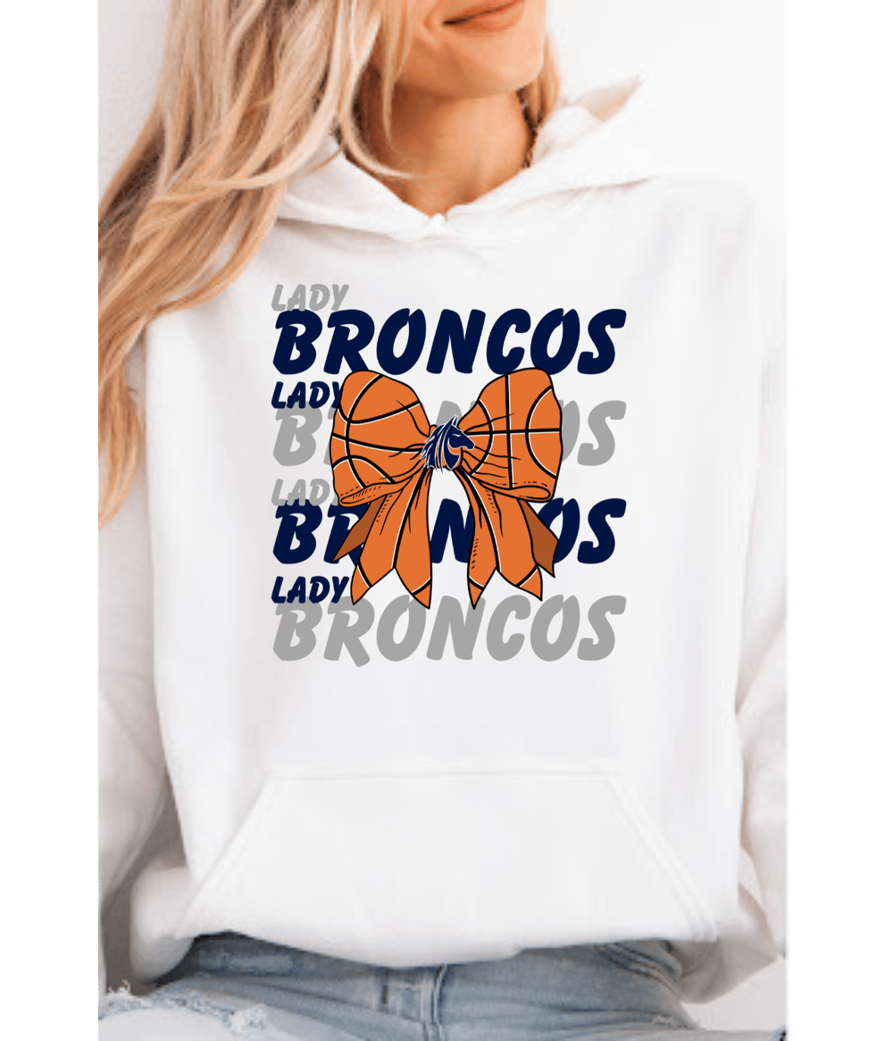 Image of Repeated Basketball Bow Hoodie
