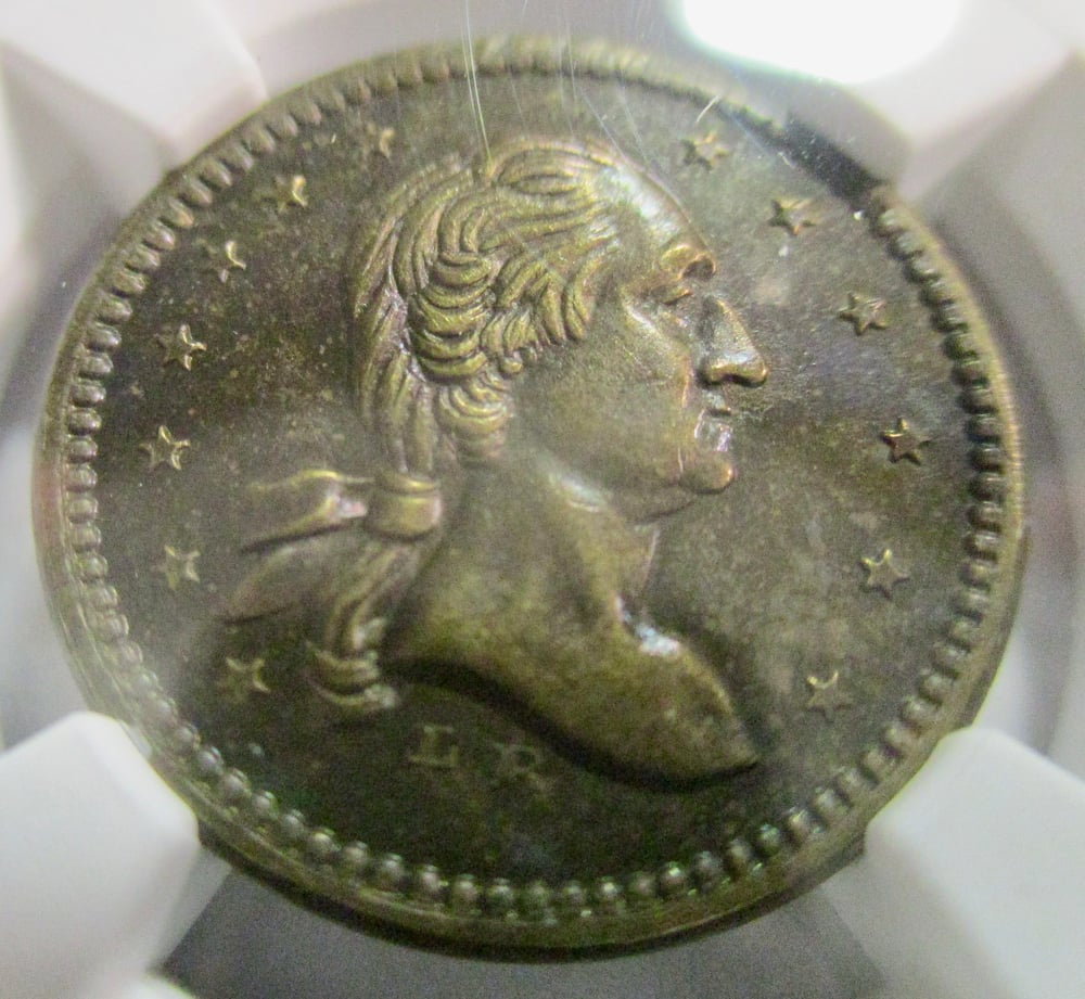 #121-CIVIL WAR SALE: STORECARD IN PHILADELPHIA/U.S. 1876 WORLD'S FAIR, SAME DIE AS SANITARY FAIR?