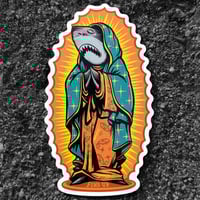 FINS UP Die Cut Sticker