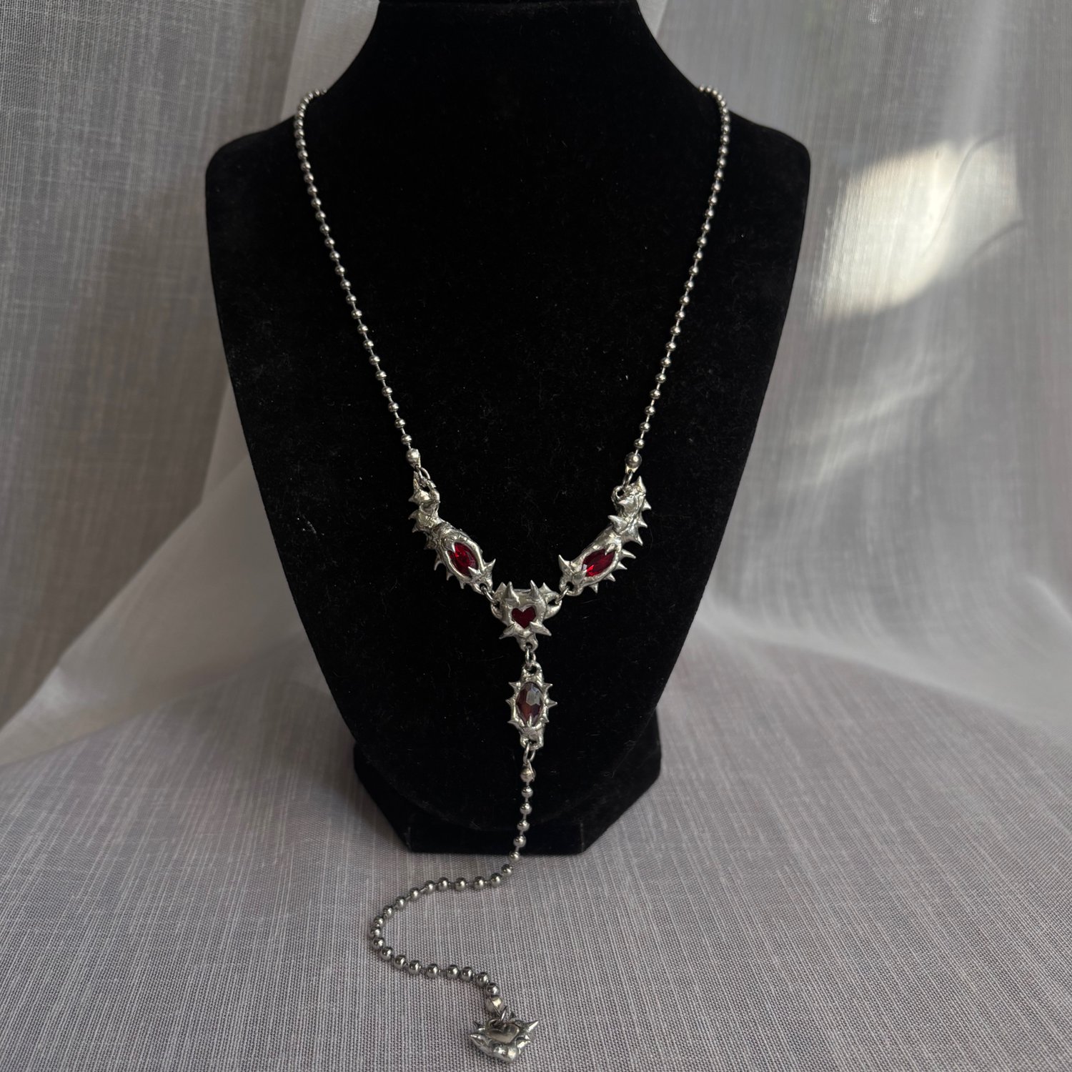 Image of Blood Wings Y shaped necklace