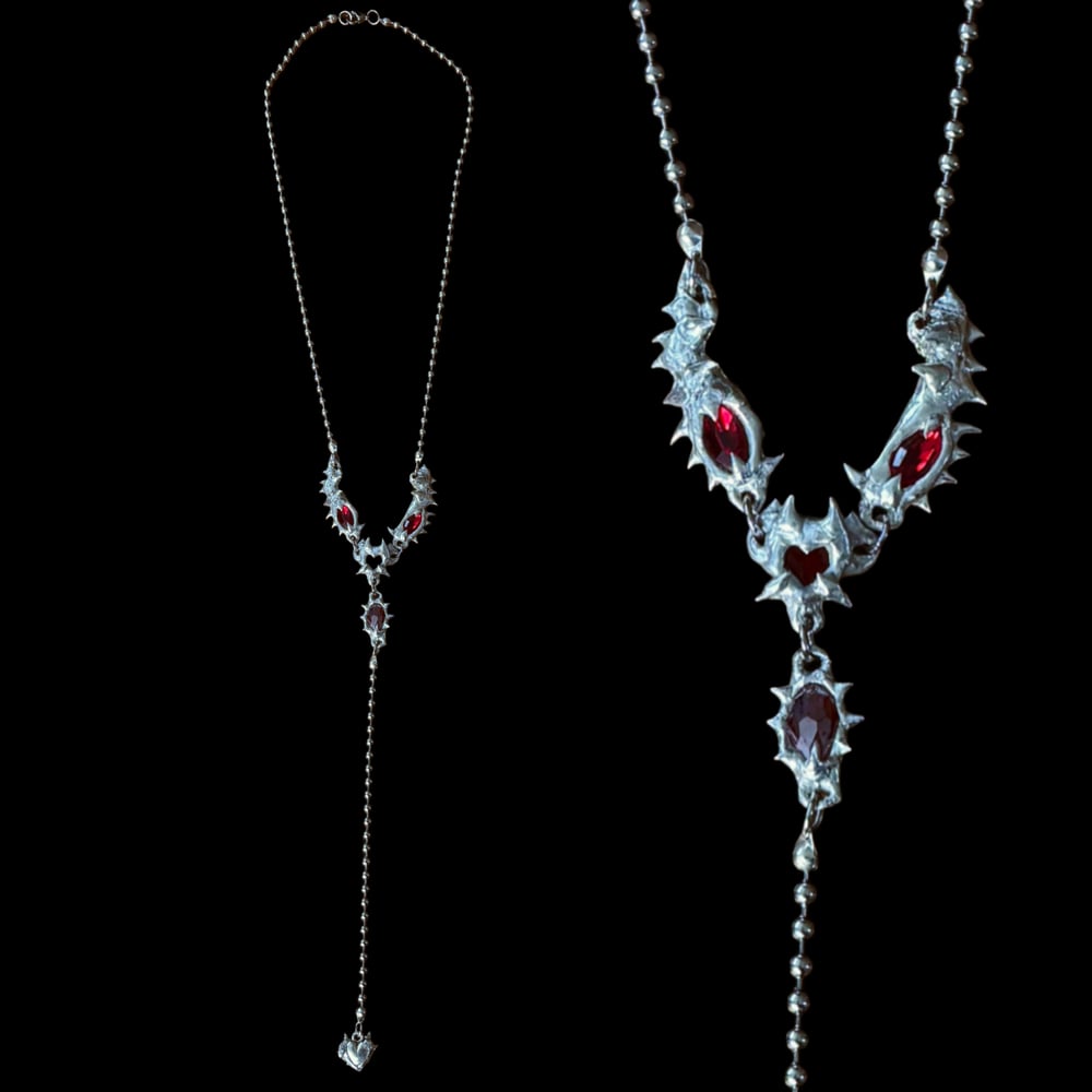 Image of Blood Wings Y shaped necklace