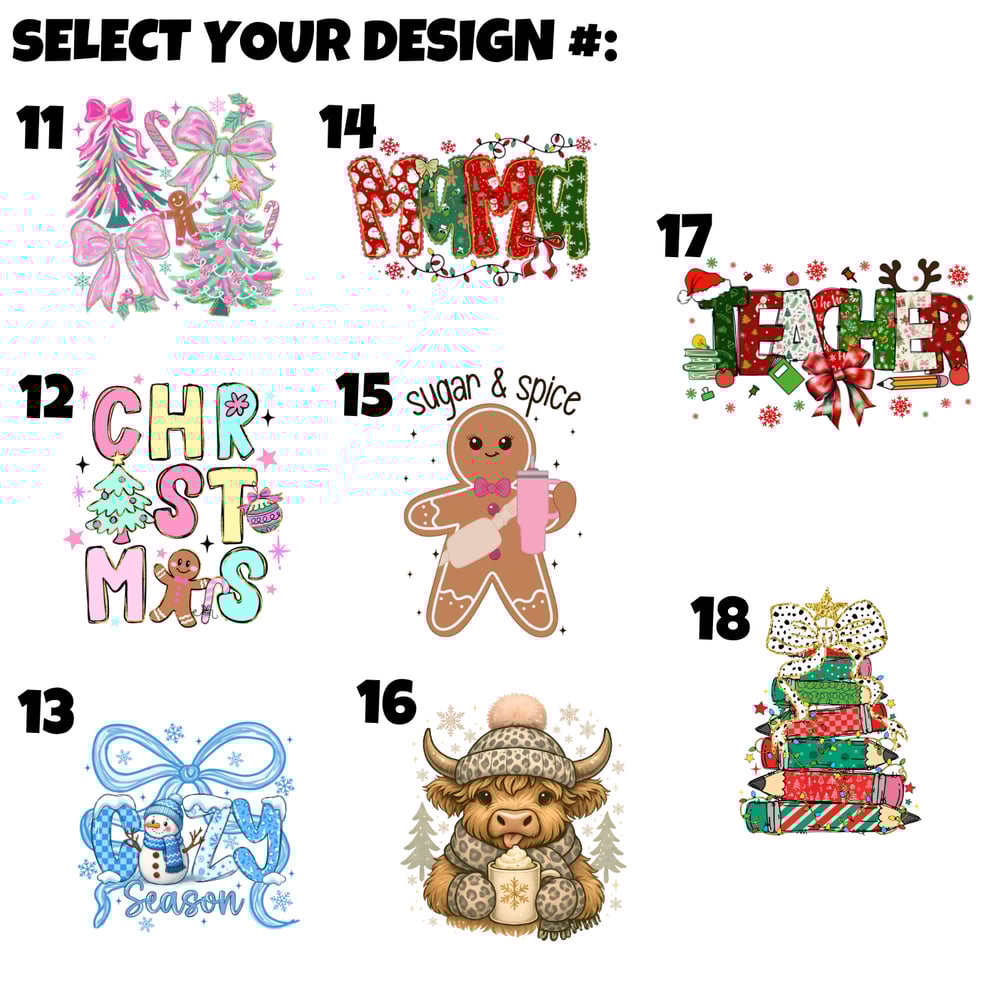 Image of Holiday/Christmas Canvas Tote Bag🎄✨ (Different Designs & Colors Available)