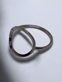 Image 3 of Hammered circle ring