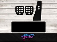 Image 1 of Fanatec V1 V2 V3 Clubsport Pedal Plate and Heel plate Grip Mod Decals anti slip upgrade