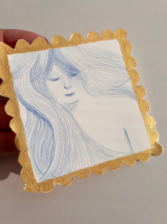 Aurelius ~ Original drawing and painting on paper