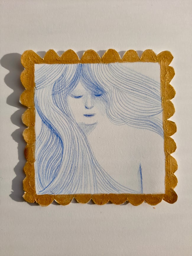 Aurelius ~ Original drawing and painting on paper